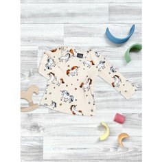 Футболка Mjolk, размер 56, голубой, белый, экрю, оранжевый, черный