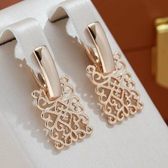 Серьги XUPING JEWELRY, розовое золото