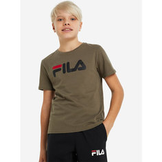 Футболка спортивная Fila, размер 146-152, хаки