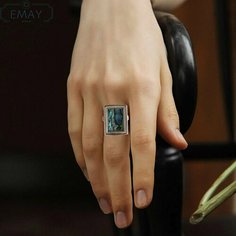 Кольцо Emay, гелиотис, перламутр, размер 17, серебряный