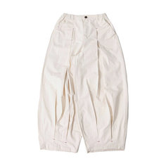 Брюки ANGLAN Unbalance Long Tuck, размер M, ivory