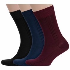 Носки RuSocks, комплект, 3 пары, размер 25, рис. 03, микс 13