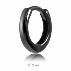Серьга VALTERA, серебро, 925 проба, размер 9 мм, , черный