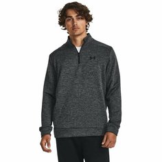 Свитшот спортивный Under Armour Armour Fleece Twist QZ, размер XS, , чёрный