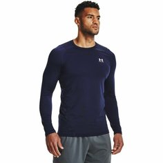 Лонгслив спортивный Under Armour CG Armour Fitted Crew, размер SM, , синий