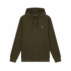Толстовка Lyle & Scott Zip Through Hoodie, размер M, , Olive
