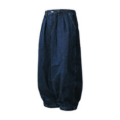 Джинсы широкие ANGLAN Rigid Indigo Denim Balloon, размер XL, dark blue