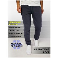 Брюки джоггеры R&K, размер 3XL, серо-голубой