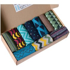 Носки MoscowSocksClub, комплект, 10 пар, размер 29, сочная геометрия