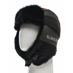 Шапка ушанка HUNTSMAN, размер 56-58, черный/хаки