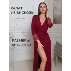 Халат для кормящих мам IHOMELUX Совершенство, размер 60, бордовый