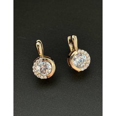 Серьги XUPING JEWELRY, циркон, золотой