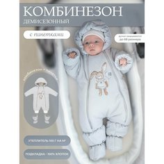 Комбинезон Наследникъ Выжанова Малышам, размер 80-52, , светло-серый