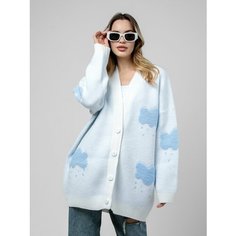Кардиган World of Estiya, размер oversize, , белый