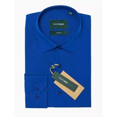 Рубашка MONDIGO классическая с длинным рукавом SLIM FIT, размер M, синий