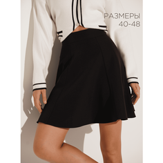 Юбка SALAMPI мини короткая школьная, размер 42, черный
