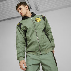 Куртка спортивная PUMA PL Garage Crew Jacket, размер M, зеленый