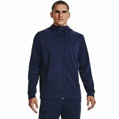 Толстовка спортивная Under Armour Armour Fleece Fz Hoodie, размер XL, , синий,черный