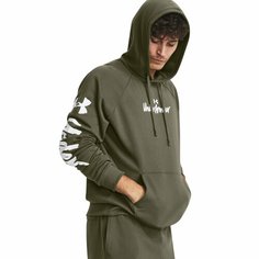 Худи спортивное Under Armour Rival Fleece Graphic HD, размер MD, , зеленый