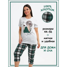 Пижама , размер 52, серый Soft Home