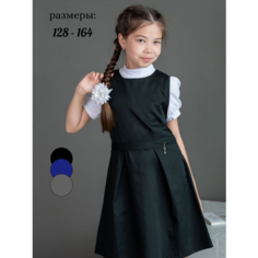 Школьный сарафан Lets Go, размер 140-72, черный