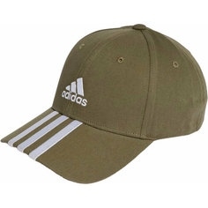 Бейсболка adidas 3-Stripes Cotton Twill Baseball Cap, размер OSFW, зеленый