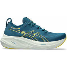 Кроссовки ASICS GEL-NIMBUS 26, полнота F (EU)/ на среднюю стопу, размер 9,5 US, синий/белый/желтый
