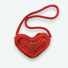 Сумка KNIT KNOT, фактура вязаная, красный