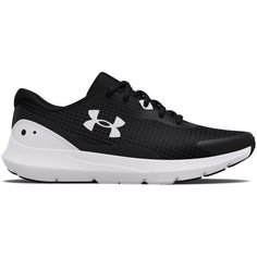 Кроссовки Under Armour UA W Surge 3, полнота F (EU)/ на среднюю стопу, размер 7 US, черный/белый