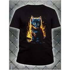 Футболка Котенок, размер 46, черный Аранна