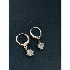 Серьги с подвесками XUPING JEWELRY, циркон, золотой