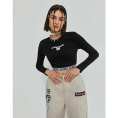 Лонгслив Gloria Jeans, размер 12-14л/158-164, черный