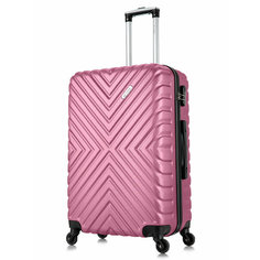 Чемодан Lcase New Delhi, 81 л, размер L, розовое золото
