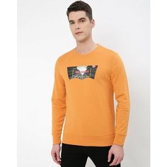 Свитшот Levis LOGO PRINT CREW-NECK SWEATSHIRT, размер XL, , оранжевый Levis®