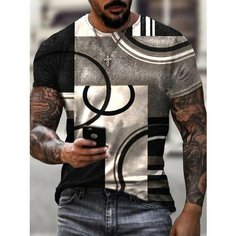 Футболка, размер XXXL, черный/серый/белый Shangrao Wanhui Clothing Co., Ltd.