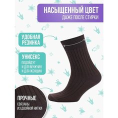 Носки Big Bang Socks рубчик, размер 35-39, коричневый
