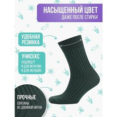 Носки Big Bang Socks рубчик, размер 35-39, зеленый