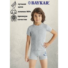 Футболка BAYKAR, размер 6-158/164, серый