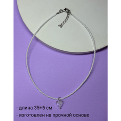 Чокер SIDORINA SOFIA ACCESSORIES, перламутр, бисер, длина 35 см, белый/полупрозрачный