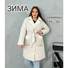 Пуховик , размер 46-48, экрю Без бренда