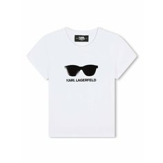 Футболка Karl Lagerfeld, размер 2 года, серебристый