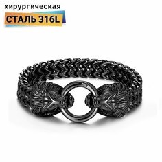 Жесткий браслет Sharks Jewelry, 1 шт., размер 23 см, размер L, черный