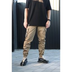 Брюки спортивные BLK CROWN, размер M, бежевый