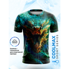 Футболка Evofox, размер 3XL, зеленый, синий