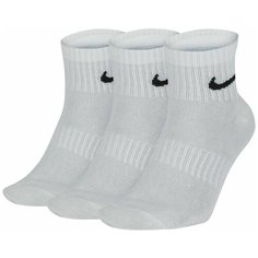 Носки NIKE EVERY DAY LIGHTWEIGHT ANKLE 3 PAIR SOCKS, размер L, белый