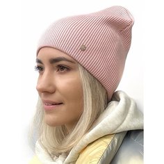 Шапка бини A.cappello, размер 54-57, нежно-розовый