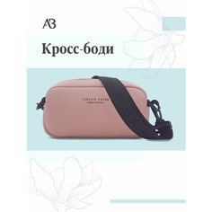 Сумка мессенджер A&B, фактура зернистая, розовый A.B.