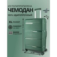 Чемодан , 109 л, размер XL, темно-зеленый Chemodan 360