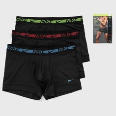 Трусы NIKE, комплект из 3 шт., размер L, черный, красный, синий, зеленый