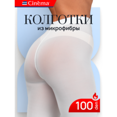 Колготки Cinema белые 100 den из микрофибры, 100 den, размер 3, bianco